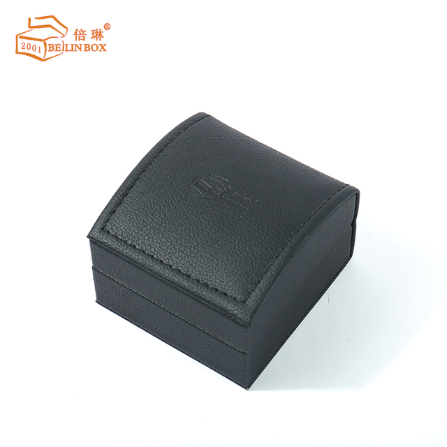 Black PU Arched Jewelry Box