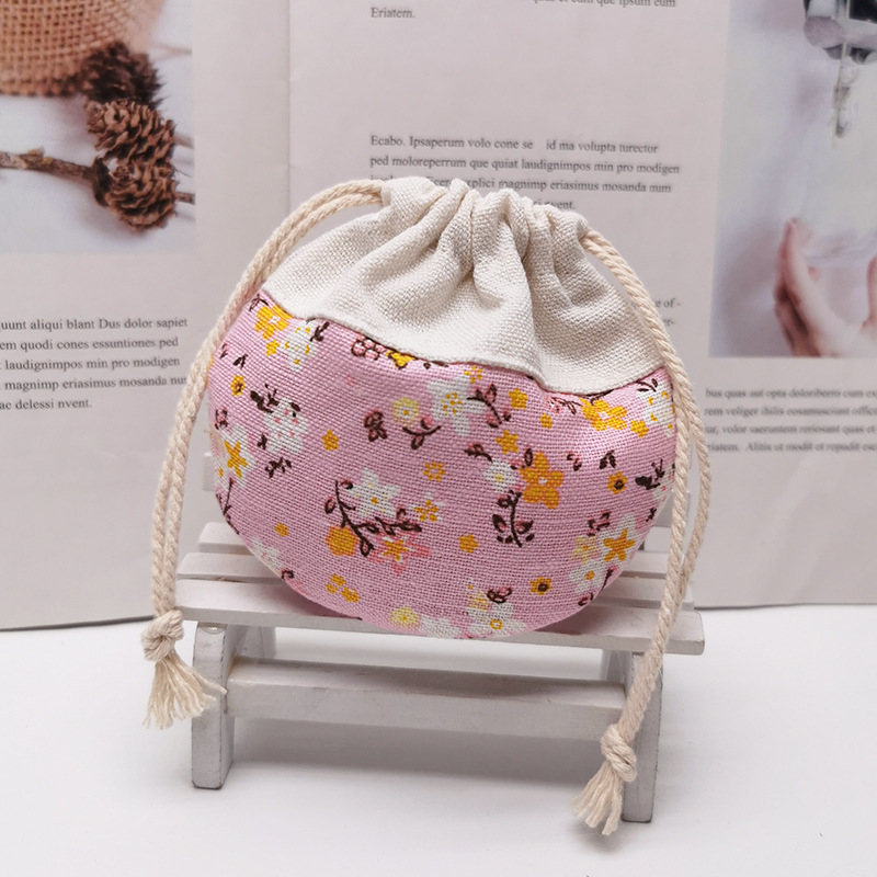 Linen Jewelry Drawstring Bag