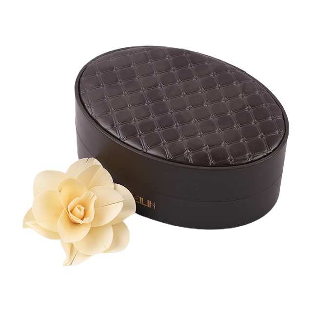 Leather Oval Watch Box