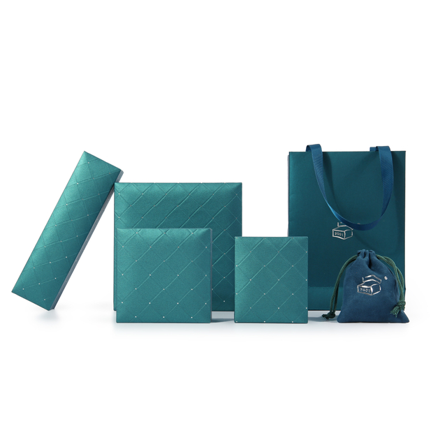 Navy Blue Flip Jewelry Box