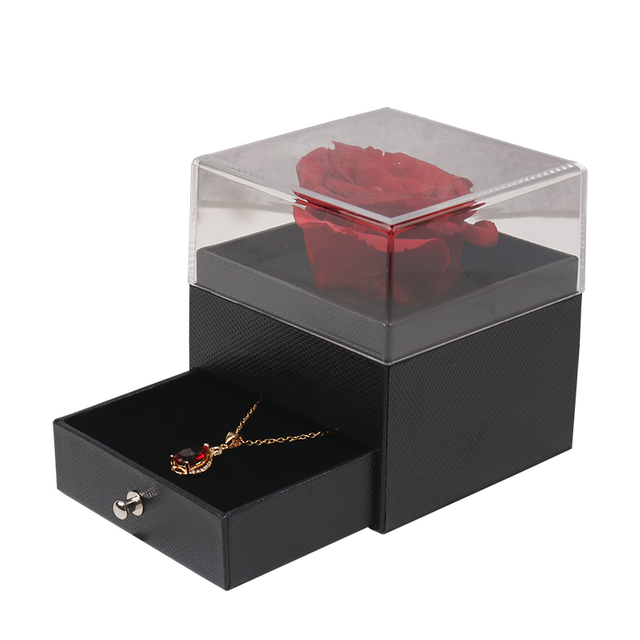 Eternal Preserved Rose with Necklace