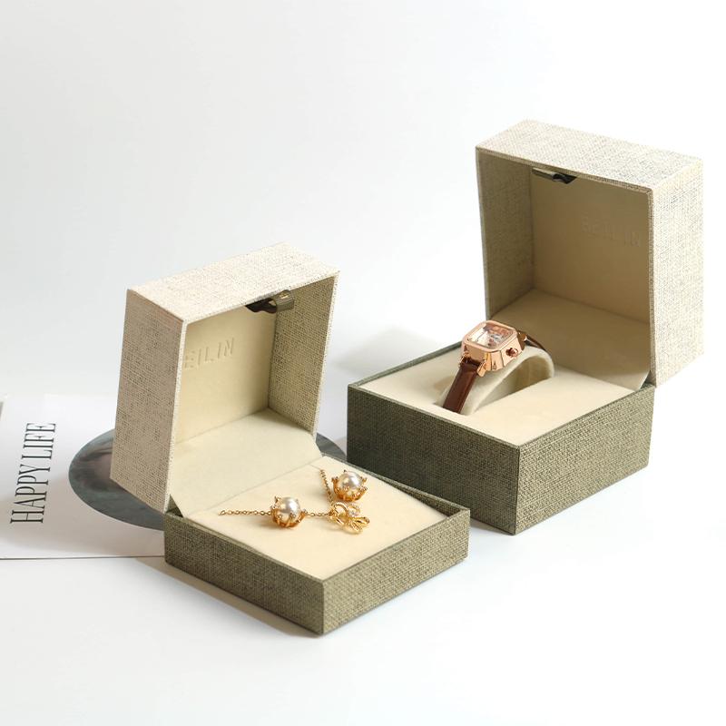 Linen watch box
