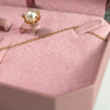 Gold Rim Octagonal Jewelry Box