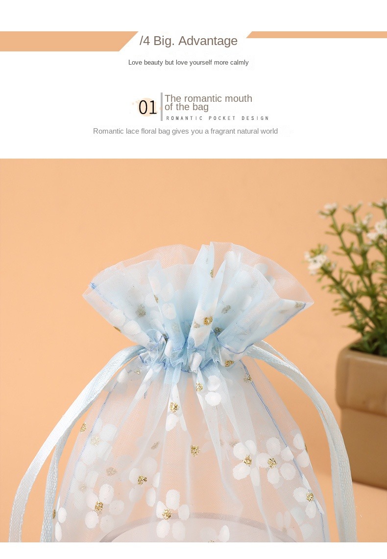 custom printed organza bags