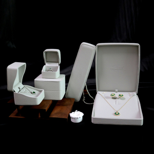 White Faux Leather Jewellery Box