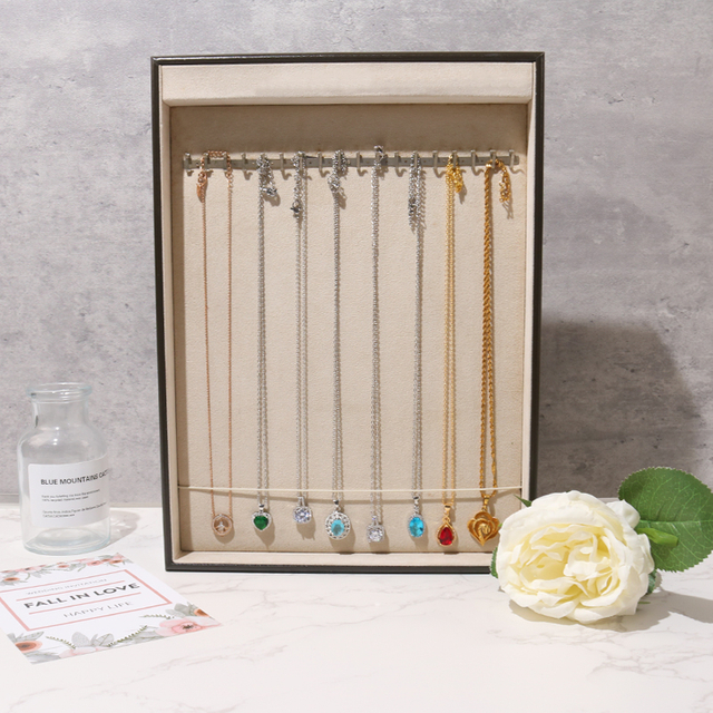 PU Leather Necklace Tray