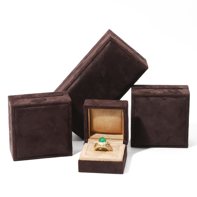 Brown Suede Jewelry Box