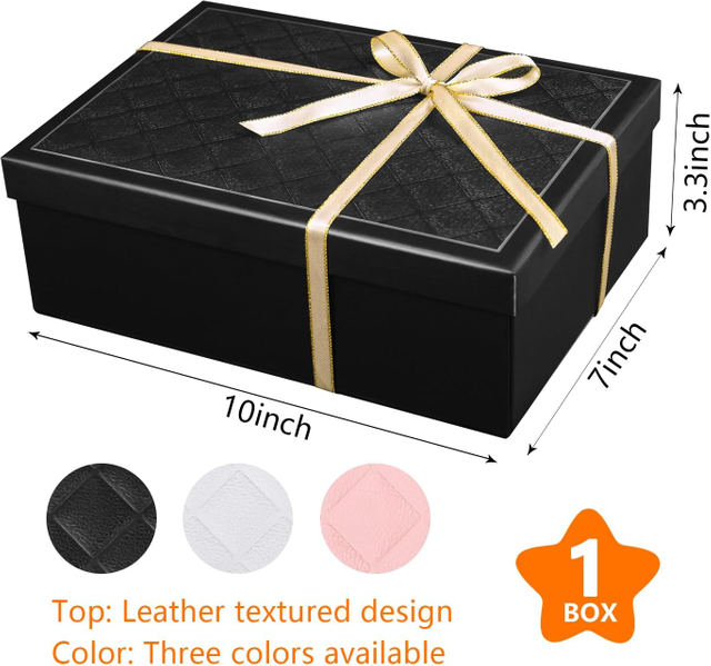 Black Cardboard Gift Boxes with Lids