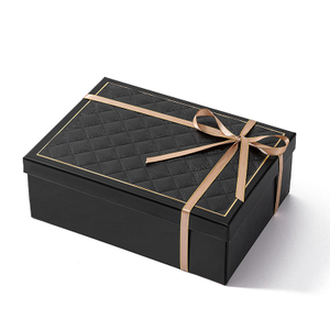 Black Cardboard Gift Boxes with Lids