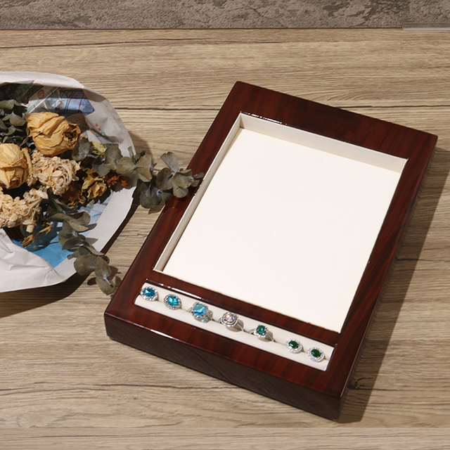 Ring Earring Solid Wood Tray