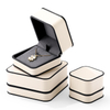 Black Edged Rounded Leather Jewelry Box