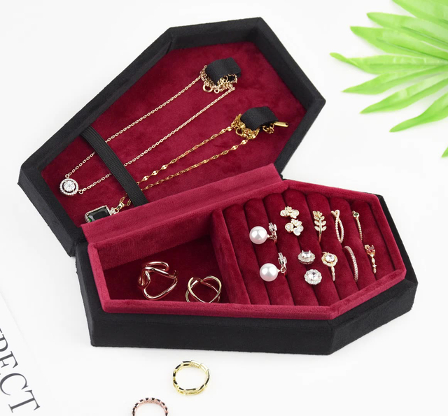 Velvet Casket Jewelry Box