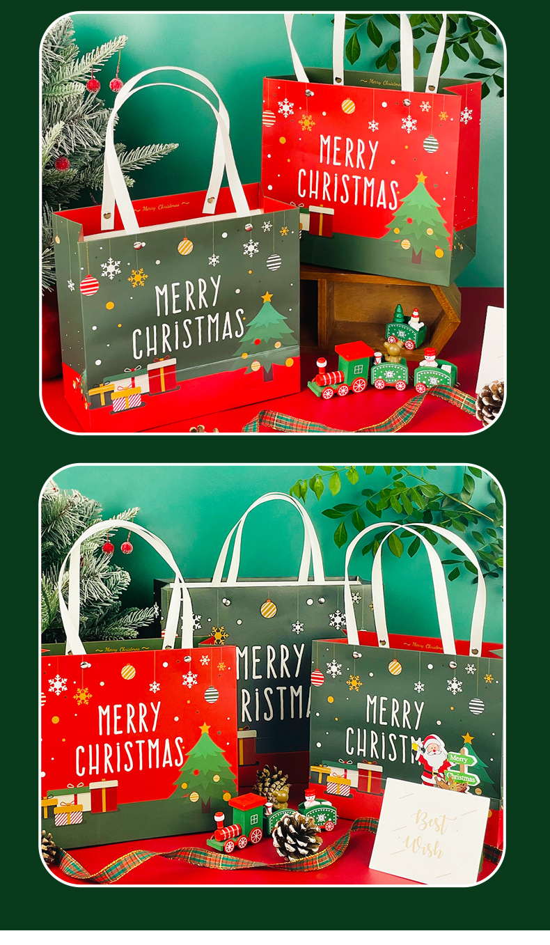 Christmas paper bags with handles